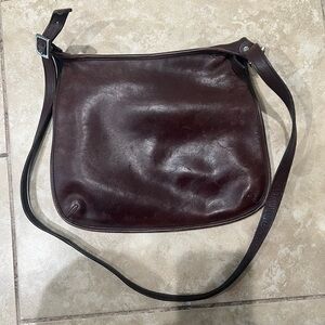 Vintage Coach Dark Brown Leather Bag Hippie Flap m9p-9134 bag